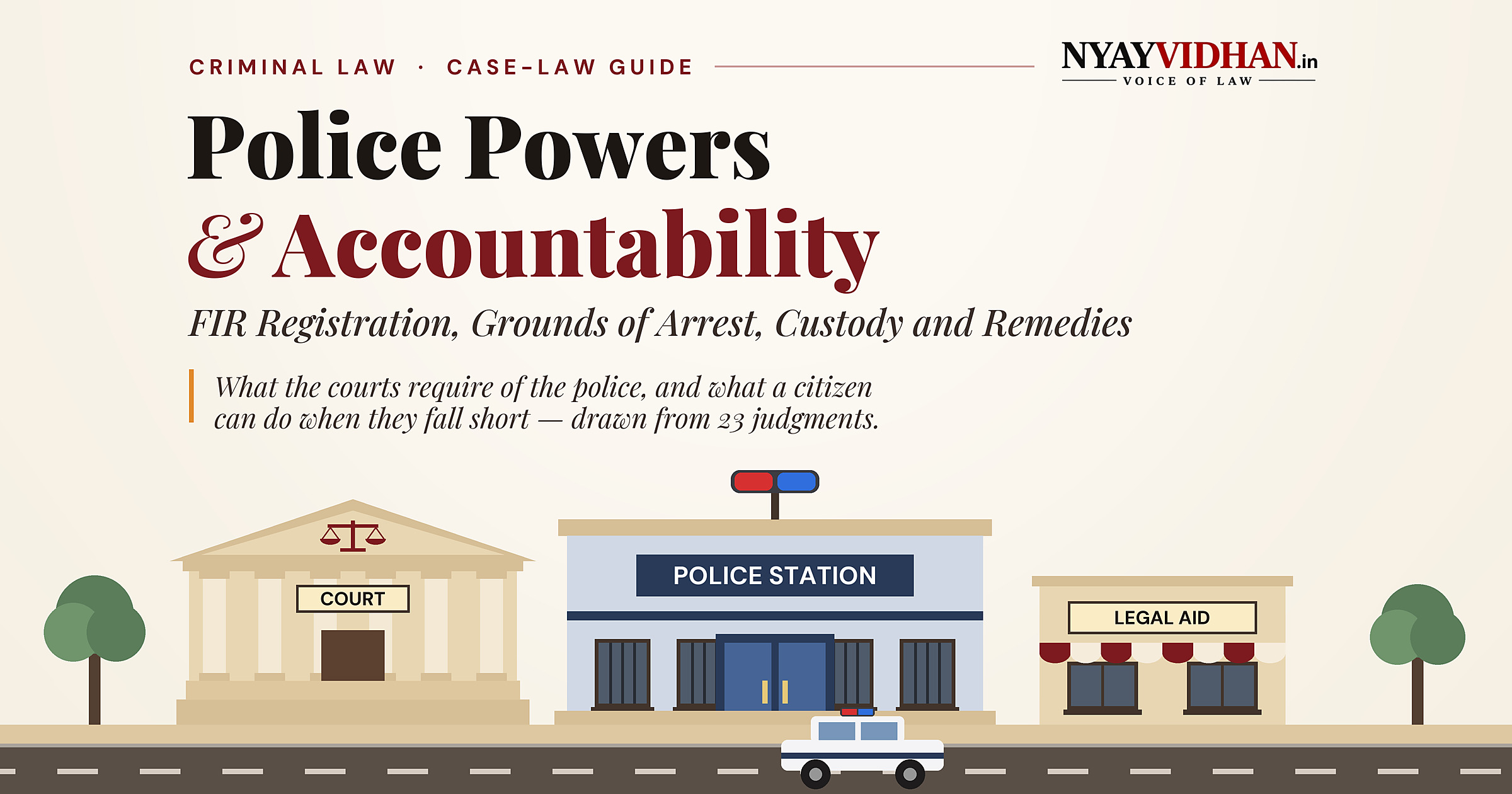 Police Powers and Accountability: FIR Registration, Grounds of Arrest, Custody and Remedies