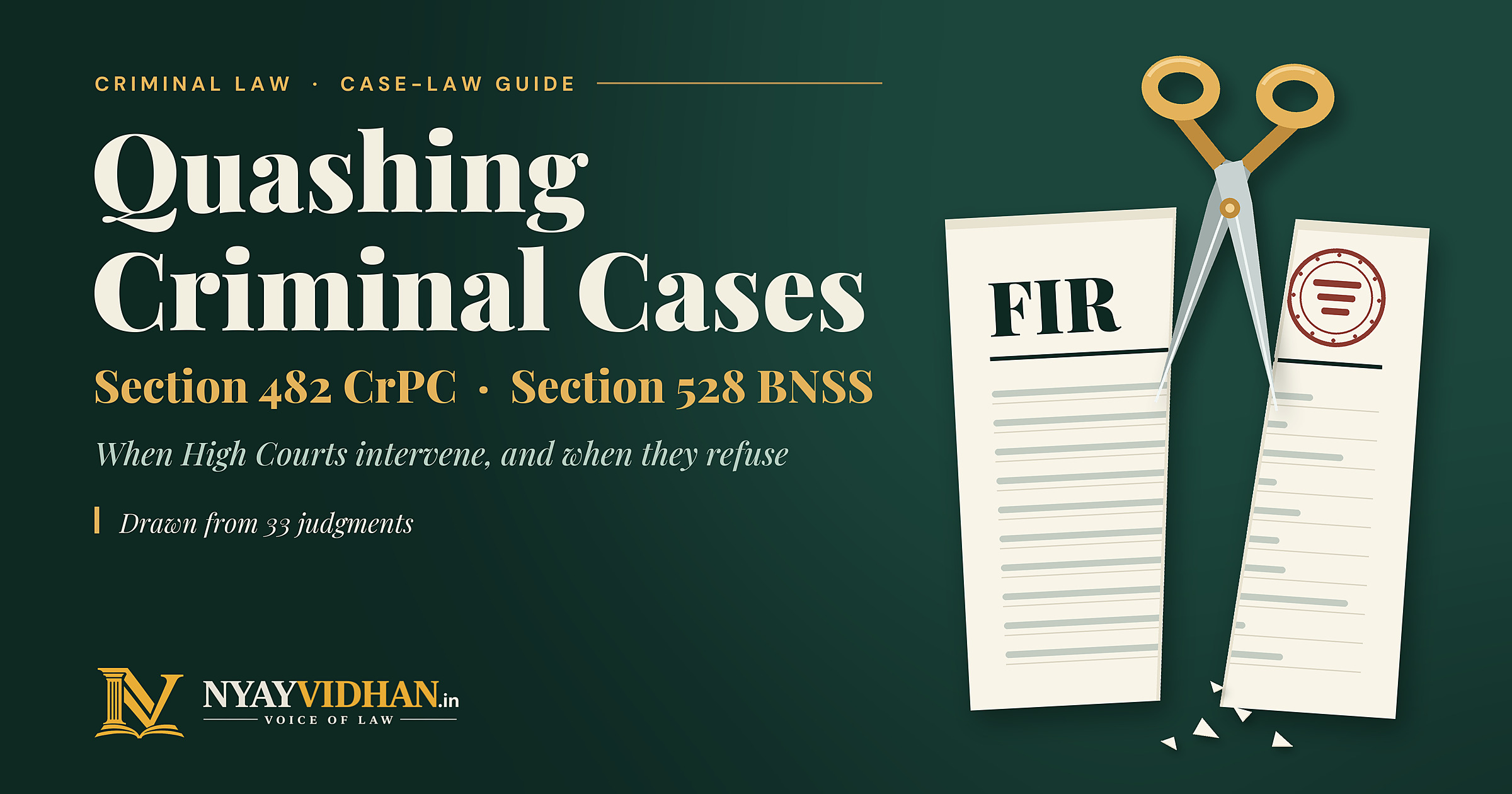 Quashing Criminal Cases Under Section 482 CrPC and Section 528 BNSS: When Courts Intervene