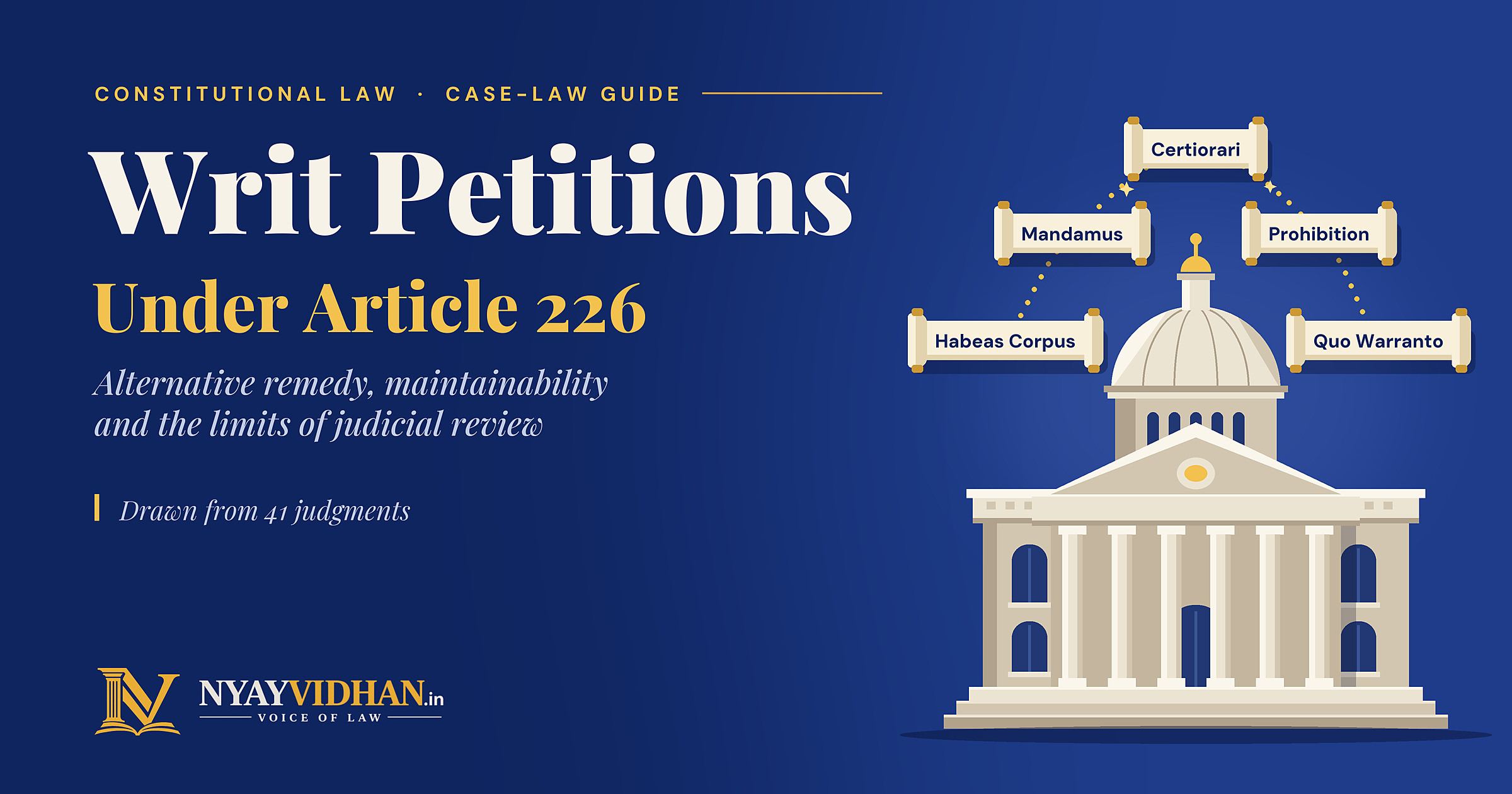 Writ Petition Under Article 226: Alternative Remedy, Maintainability and the Limits of Judicial Review